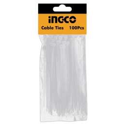 COLLARIN PRECINTO BLANCO 20 CM X 3.6  INGCO HCT2001 100 UNINADES X PACK