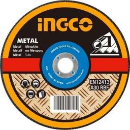 DISCO ABRASIVO CORTE METAL 9" X 1.6MM CENTRO PLANO INGCO MCD302302