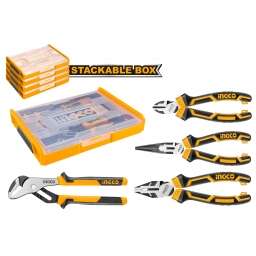 SET ORGANIZADOR + 4 HERRAMIENTAS INDUST DE MANO INGCO HKTV01P042