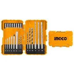 SET 22 MECHAS VIDRIO CONCRETO SDS PLUS Y PUNTAS INGCO AKDL12201