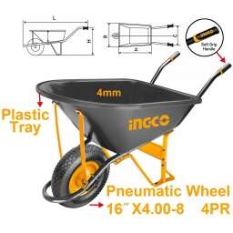 CARRETILLA RUEDA NEUMATICA 100L 150KG HHWB66018