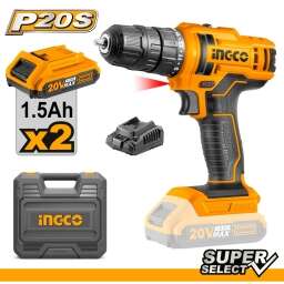 ATORNILLADOR 20V CDLI20028 P20S 2 BAT Y CARGADOR INGCO SUPER SELECT