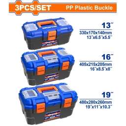 SET X 3 CAJAS DE HERRAMIENTA PLASTICAS WADFOW WTB2103