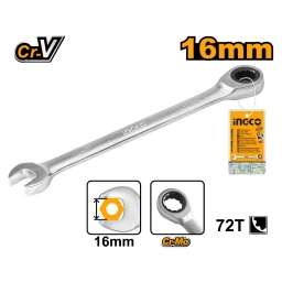 LLAVE CRIQUE COMBINADA 16MM CR-V INGCO HCSPAR161