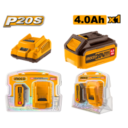 SET X1 BATERIA 20V 4AMP + 1 CARGADOR INGCO FBCPK1214