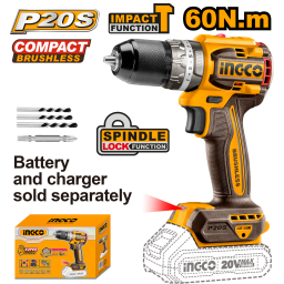 ATORNILLADOR A BATERIA C PERCUTOR 20V SIN BAT SIN CARGADOR COMPACT CIDLI206021 INGCO
