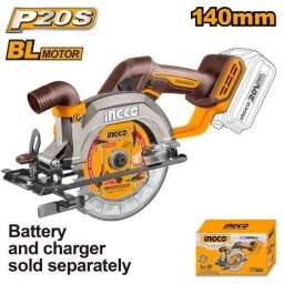 SIERRA CIRCULAR A BATERIA 20V 140MM BRUSHLESS INGCO CSLI1402
