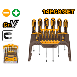 SET X 14 DESTORNILLADORES  INGCO HKSD1428