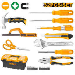 VALIJA PLASTICA + HERRAMIENTAS INGCO HKTHP10321