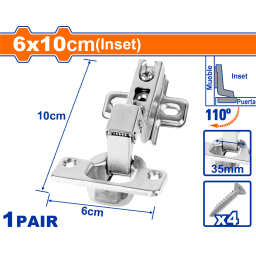 SET X 2 BISAGRA AUTORETEN 6X10CM WADFOW WYD1903