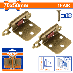 PAR DE BISAGRA DE GABINETE BRONCEADA 70X50 MM WADFOW WYD1K01