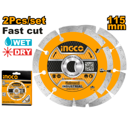 SET DISCOS SEGMENTADOS X2 4 1/2 INGCO DMD0111523