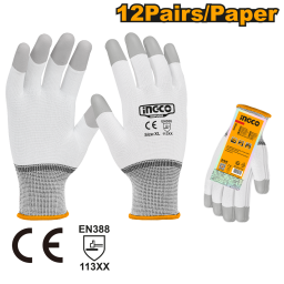 GUANTES PU DE PRECISION INGCO HGPUG02 