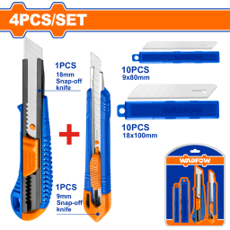 SET 2 TRINCHETAS 2 REPUESTOS 9MM 18MM WSK2204