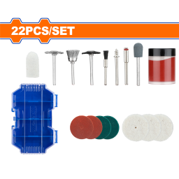 SET X 22PCS ACCESORIO MINI TORNO 18 WRR6022 WADFOW