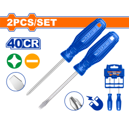 SET X 2 DESTORNILLADORES PALETA SL6.5 PH2 X 100MM WADFOW WSS2302