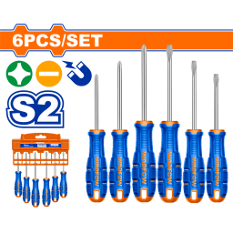 SET X 6 DESTORNILLADORES S2 PALETAPHILLIPS IMANTADO WADFOW WSSA406 