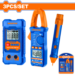 SET ELECTRICISTA TESTER + PINZA AMP + DETECTOR VOLT WADFOW WDM94011