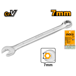 LLAVE COMBINADA BOCA Y ESTRIADA 7 MM CR-V INGCO HCSPA071