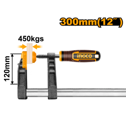 PRENSA F 120 X 300 MM INGCO HFC021201 SARGENTO CARPINTERO