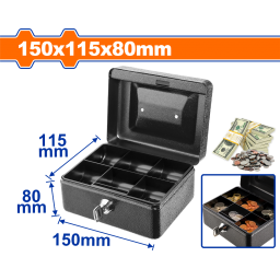 CAJA METALICA DE SEGURIDAD PARA DINERO C/LLAVES 15X11,5X8CM WQQX2H02 WADFOW