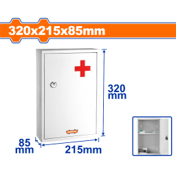 GABINETE METALICO DE PRIMEROS AUXILIOS 32X21,5X8,5CM C2 COMPARTIMIENTOS WYYX4501 WADFOW