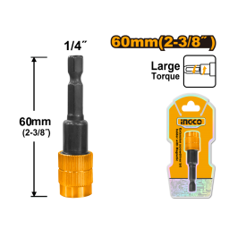 ADAPTADOR PARA ATORNILLADOR 1/4" CON DESBLOQUEO INGCO - ABH40606