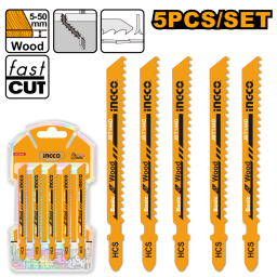 SET X5 HOJAS P/MADERA CALADORA 74MM INGCO - JBT144D