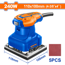 LIJADORA ORBITAL 240W 110X100MM  + 5 LIJAS WADFOW WFA1503
