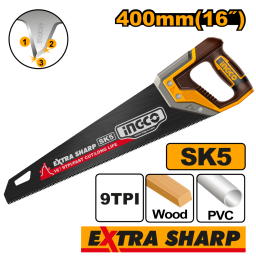 SERRUCHO 16" (400MM) 9TPI ACERO SK5 INGCO HHAS68400
