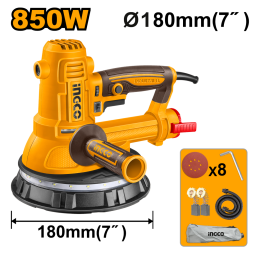 LIJADORA DE YESO 850W 180MM 7" C/ACCESORIOS INGCO DWS10508