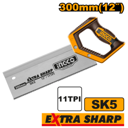 SERRUCHO COSTILLA 12" (300MM) 11TPI ACERO SK5 INGCO HMBSB3006