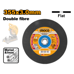 DISCO ABRASIVO CORTE METAL E INOX. 355MM X 3.0MM X 25.4MM INGCO MCD303558 