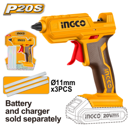 PISTOLA SILICONA A BATERIA 20 VOLT LINEA P20S INGCO CGGLI2001 NO INCLUYE BAT NI CARGADOR