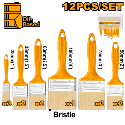 SET X12 PINCELES MANGO PLSTICO INGCO CHPTB78601201