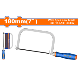 ARCO DE SIERRA CALADORA 7" C/MANGO ERGONOMICO + 6 HOJAS WADFOW WHF5107