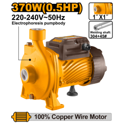 BOMBA CENTRIFUGA 370W (0.5HP) CAUDAL 90 L/MIN ALTURA 22M SUC 8MT INGCO CPM37068