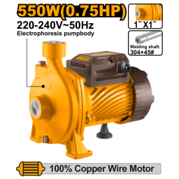 BOMBA CENTRIFUGA 3/4HP 550W INGCO 108L/MIN ALTURA 27M SUCCION 8M CPM55068