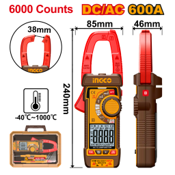PINZA AMPERIMETRICA DIGITAL 600A DC/AC INGCO DCM66002
