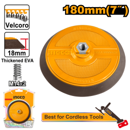 DISCO 180MM CON VELCRO  M14 P/LIJA O BONETE APP18051