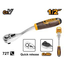 LLAVE CRIQUE 1/2" 72T 260MM CR-V+CRMO INGCO HRTH8412