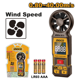ANEMOMETRO DIGITAL MEDIDOR VELOCIDAD VIENTO INGCO HETAN031